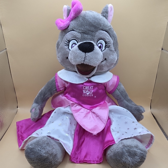 Fiesta Other - Great Wolf Lodge VIOLET Wolf 16" Plush with Princess Dress